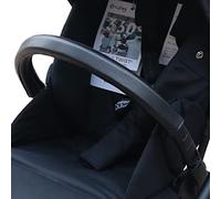 gogolotom Housse de poignée de poussette en cuir synthétique compatible avec Cybex Eezy S Twist (+) 2, manchon de poignée de landau amovible avec fermeture éclair (pour tour de lit bébé, noir)