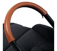 gogolotom Housse de poignée en cuir synthétique compatible avec les poussettes Cybex Melio Carbon, housse de protection pour accoudoir, accessoires de poussette (pour tour de lit bébé, marron)