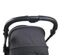 gogolotom Housse de poignée en cuir synthétique compatible avec les poussettes Cybex Melio Carbon - Housse de protection pour accoudoir de poussette (pour poignée maman, noir)