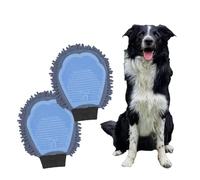 Gogotool Lot de 2 gants de toilettage 2 en 1 - Caresse douce, brossage en profondeur et séchage rapide pour chiens et chats