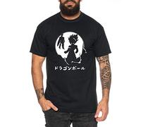 Gohan Moon - T-Shirt pour Homme Son Ruffy Luffy Naruto Saitama One Dragon Master Goku Ball Vegeta Turtle Roshi Piece Golds DB, Farbe2:Noir, Größe2:Large