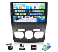 GOHHDL 4G+64G 8Core Qualcomm Android 15 Autoradio pour Citroën C4L C4 DS4 2013-2017 avec Carplay Android Auto, 10.1 Pouces écran Voiture avec GPS WiFi Bluetooth FM/RDS Radio DSP SWC Caméra de recul