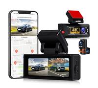 GOHHDL 4K + 2,5K Caméra Embarquée Avant et Arrière, écran IPS 3,16 Pouces, WiFi 5 GHz et GPS Intégrés, ADAS, Capteur G, Super Vision Nocturne, Grand Angle 150°+120°, Enregistrement en Boucle