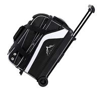 GoHimal Sac de bowling à double rouleau à 2 balles avec compartiment séparé pour chaussures de bowling (jusqu'à la taille 48) et une grande poche multifonction pour accessoires, tissu amélioré,