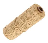 GOHOF Cordon en macramé en coton doux, 2 mm x 100 m, 3 brins torsadés en coton doux, l'un des matériaux les plus parfaits pour l'art du macramé, cordon en coton sans produits chimiques (latte)