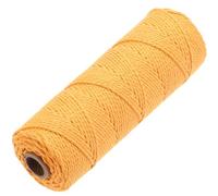 GOHOF Cordon en macramé en coton doux, 2 mm x 100 m, 3 brins torsadés en coton doux, l'un des matériaux les plus parfaits pour l'art du macramé (orange)