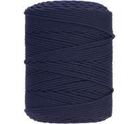 GOHOF Cordon pour macramé en coton doux, 4 mmx300 m, de qualité supérieure pour macramé, l'un des matériaux les plus parfaits pour l'art du macramé, ficelle en coton sans produits chimiques (denim)