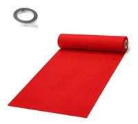 Gohytal Tapis rouge, tapis de chemin, tapis d'événement, de mariage, de première évènement, de réception, de foire, de fête, de couloir, décoration rouge (rouge, 100 x 500 cm)