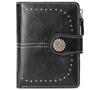 GOIACII Portefeuille Compact à Deux Volets pour Femme, Noir