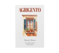 GOIAEGAG Impression sur toile Agrigente (Sicile, Italie) - Décoration pour chambre à coucher, bureau, chambre, cadeau - 60 x 90 cm