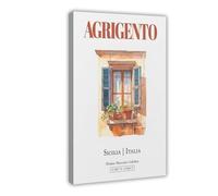 GOIAEGAG Impression sur toile Agrigente (Sicile, Italie) - Décoration pour chambre à coucher, bureau, chambre à coucher, cadeau - 40 x 60 cm