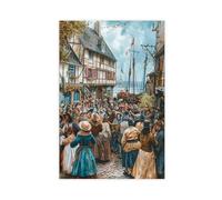 GOIAEGAG Impression sur toile du festival de Bretagne - Décoration murale pour salon, chambre à coucher - 40 x 60 cm