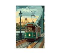 GOIAEGAG Impression sur toile représentant le pont de la Liberté de Budapest - Décoration murale pour salon, chambre à coucher - 40 x 60 cm