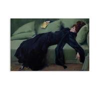 GOIAEGAG Joven Decadente par Ramon Casas Impression sur toile Impressionnisme Décoration pour chambre à coucher, bureau, chambre, cadeau 40 x 60 cm