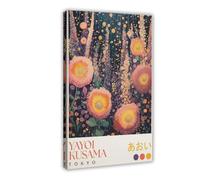 GOIAEGAG Yayoi Kusama Hollyhock Poster sur toile pour décoration murale de salon, chambre à coucher 30 x 45 cm