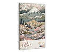 GOIAEGAG Yayoi Kusama Mount Fuji Poster (2) sur toile pour décoration de chambre à coucher, bureau, chambre, cadeau (50 x 75 cm)