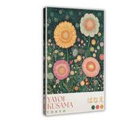 GOIAEGAG Yayoi Kusama Poster floral abstrait sur toile - Décoration murale pour salon, chambre à coucher - 30 x 45 cm
