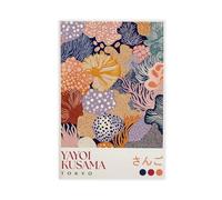 GOIAEGAG Yayoi Kusama - Poster sur toile de récif de corail - Décoration pour chambre à coucher, bureau, chambre - Cadeau - 40 x 60 cm