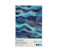 GOIAEGAG Yayoi Kusama Poster sur toile Motif vagues de l'océan 20 x 30 cm