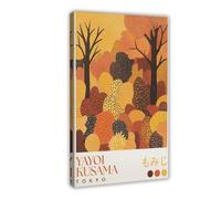 GOIAEGAG Yayoi Kusama Poster sur toile orange pour décoration de chambre à coucher, bureau, chambre, cadeau 30 x 45 cm