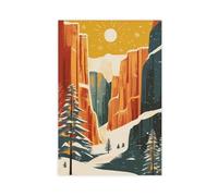 GOIAEGAG Zion National Park Winter Poster sur toile pour chambre à coucher, bureau, chambre, cadeau 30 x 45 cm