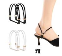 Goiern Lot de 2 paires de sangles à talons hauts, lacets amovibles pour chaussures à talons hauts, sangles élastiques et réglables