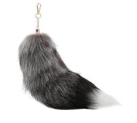 Goiern Pendentif en forme de queue de renard d'environ 40 cm - Extra large - Porte-clés de voiture - Pendentif doux et moelleux - Décoration de sac à main