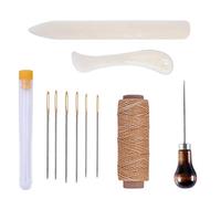 Goiio 11 pièces Kit de reliure Kit Outils de Démarrage Classeur Os Presse Papier Cresser Fil Ciré Aiguilles Grand Œil pour DIY Reliure DIY DIY DIY DIY DIY DIY DIY DIY DIY DIY DIY DIY DIY DIY Couture