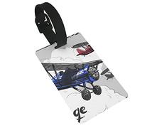 Going Away Party Decoions Retro Avion Lets Travel Fly 2 Pcs Étiquettes à bagages, boucle d'étiquette d'identification de couverture de confidentialité et carte d'adresse pour valise de sac de voyage