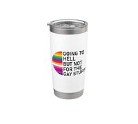 Going to Hell But Not for the Gay Stuff Funny Pride LGBT Gobelet isotherme en acier inoxydable double paroi