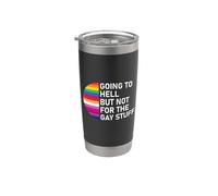 Going to Hell But Not for the Gay Stuff LGBT Funny Pride Gobelet isotherme en acier inoxydable double paroi