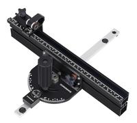 GOINGMAKE Jauge d'onglet compacte pour scie de table avec clôture de 360 mm et butées d'angle positif, jauge d'onglet pour accessoires de scie de table, pour coupes de travail du bois, convient aux