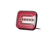 GOINTDJD Feu Remorque Clignotant DRL 12V 24V Pour Camion Remorque Van Bus 4x4 Pick-up Feu Arrière LED Carré De 4 Pouces Stop Plaque Licesen Arrière(1 PCS)