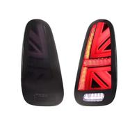 GOINTDJD Feu Remorque Ensemble De 2 Feux Arrière Pour Mini Pour Cooper R50 R52 R53 Union Jack Arrière/frein Clignotant Séquentiel 01-07 Arrière(Smoked Lens)