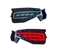 GOINTDJD Feux ArrièRes Pour Toyota Pour Fortuner SW4 2015 2016 2017 2018 2019 2020 Feu Pare-chocs Arrière Feu Antibrouillard Feu Stop Clignotant LED Réflecteur 1 Ensemble(A Smoke Cover)