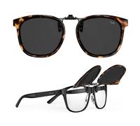 Goiteia Lunettes de soleil surdimensionnées à clipser sur des lunettes de vue pour femmes, design tendance pour dissimuler discrètement vos lunettes, faciles à mettre et à enlever d'une seule main