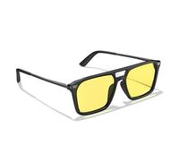 Goiteia Lunettes Jaunes pour Conduite Nocturne, Anti-Éblouissement contre les Phares LED Bleus, Lunettes Jaunes Filtrant la Lumière Bleue pour Temps Pluvieux, Double Revêtement Anti-Reflet