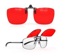 Goiteia Lunettes Rouges Anti-Lumière Bleue à Clipser pour le Sommeil - Blocage de la Lumière Bleue et Verte pour Améliorer le Sommeil, Soulager la Fatigue Visuelle et les Maux de Tête