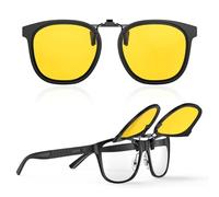 Goiteia Mixte Clip on Sunglasses Lunettes de Soleil, Noir/Jaune (60 x 53 mm), 6053mm