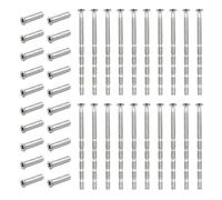 GOIYZTTR 20 Paires Vis de Connexion avec Manchons Kit, M3 Vis de Poignée de Porte Métal Connexion Manchon Boulon pour Meuble Poignées de Porte