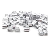 GOIYZTTR Manchon Aluminium Clips, 100 Pièces Ovales Manchons Presse Aluminium Ferrule Boucles Sertissage Pour Câble Métallique Câble Ferrules Aluminium