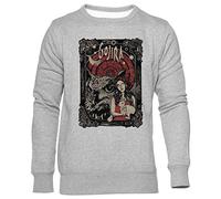Gojira Poster Pull-Over Unisexe Hommes Femmes Manche Longue Grise Chandail Unisex Men Women Grey S