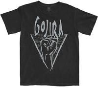 Gojira T Shirt Power Glove Band Logo Nouveau Officiel Homme Noir Size XXL