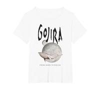 Gojira Whale from Mars T-Shirt, Femme Grandes Tailles, Blanc, 1X