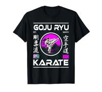Goju-RYU Karaté Design rétro avec Karateka et Kanji T-Shirt