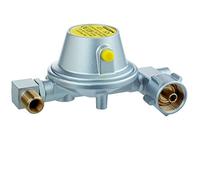 GOK Réducteur de pression pour bouteille de gaz 30 mbar, régulateur de pression de gaz EN61-DS avec sortie à 90°, KLF x G 1/4 LH-KN, 0,8 kg/h, PS 16 bar, forme en U sans manomètre, conforme à la norme