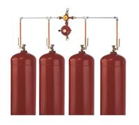 GOK Système de 4 bouteilles pour le raccordement de quatre bouteilles de gaz d'un poids de remplissage de 11 kg à 33 kg avec connecteurs de tuyau | 37 mbar, réglable jusqu'à 50 mbar