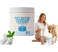 Gokame Lot de 10 tablettes nettoyantes et détartrantes pour fontaine à eau pour animaux de compagnie, tablettes effervescentes, éliminent le calcaire et l'accumulation de calcaire pour fontaine à eau