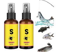 Gokame Scent Fish Attractants for Baits, Natural Bait Scent Fish Attractants, Red Worm Scent Fish Attractants for Baits, High Concentration Fish Bait Attractant Enhancer, for Fishing Lovers (2pcs)