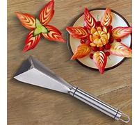 Gokame Stainless Steel Fruit Carving Knife, Couteau à découper en acier inoxydable, Triangular Shape Fruit Vegetable Knife Slicer, Kitchen Carving Cutter Knife Pumpkin Carving Tool (1pcs)